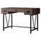 Homeroots 31 in. Brown Particle Board & Black Metal Computer Desk with a Hollow Core 333513 - alternate 6